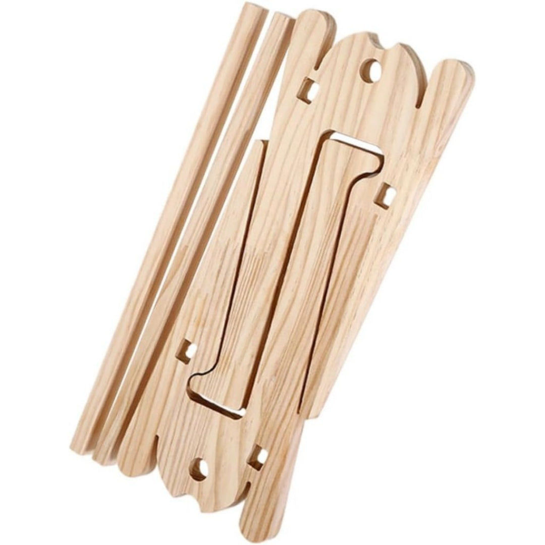Faltbares Laptopstaender aus Holz fuer das Arbeitszimmer