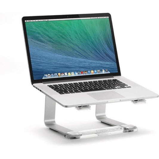 Klares Laptopstaender aus Aluminium fuer den taeglichen Einsatz